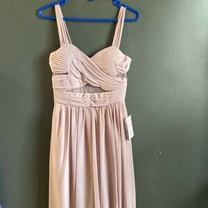 Mauve floor length bridesmaid dress